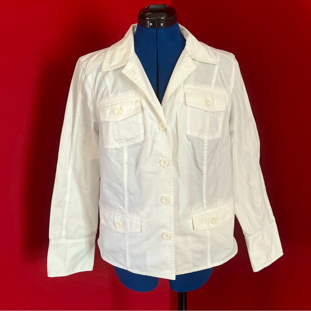 Sigrid Olsen White Cotton Blazer